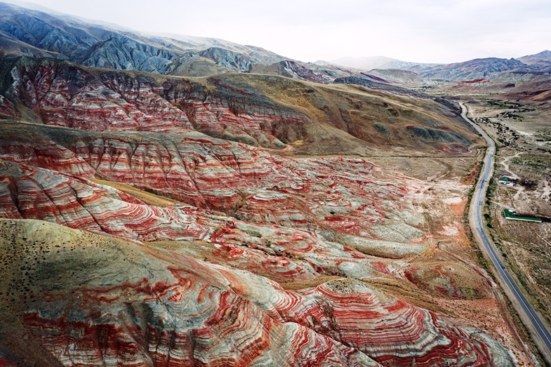 Candy cane mountains khizi azerbaijan tes tour